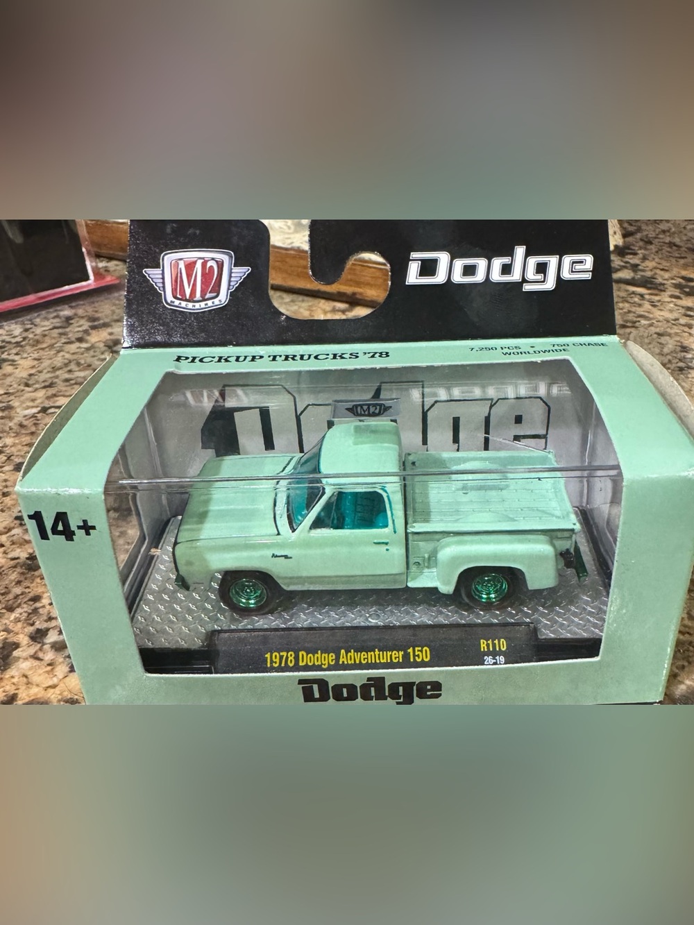 M2 Machines 1978 Dodge Adventurer 150 Mint Green Die-Cast Truck